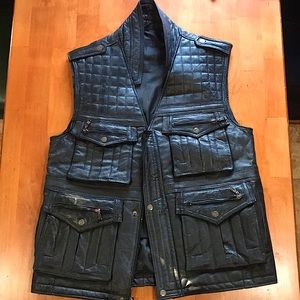 Vintage Adidas X Lee leather vest